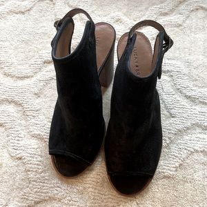Lucky brand peep toe heeled bootie